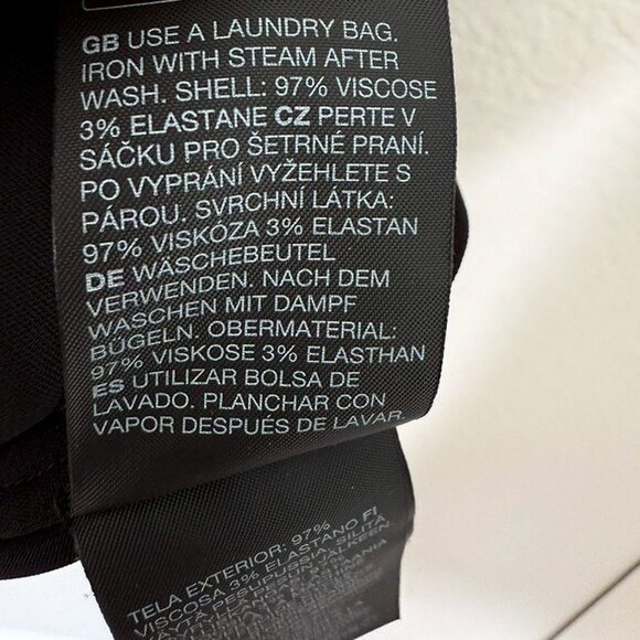 & OTHER STORIES Straight Gold Buckle Mini Dress Size 10 Black LBD Classic Modest - Picture 12 of 15